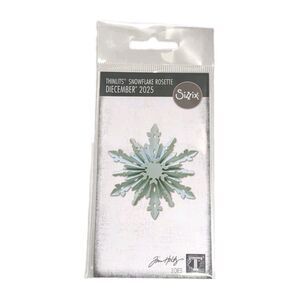 Rare HTF Tim Holtz Sizzix Thinlets Snowflake Rosette December 2025 Simon Says